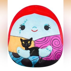 Squishmallows Disney 8” Sally Holding Black Cat - Official Jazwares Plush